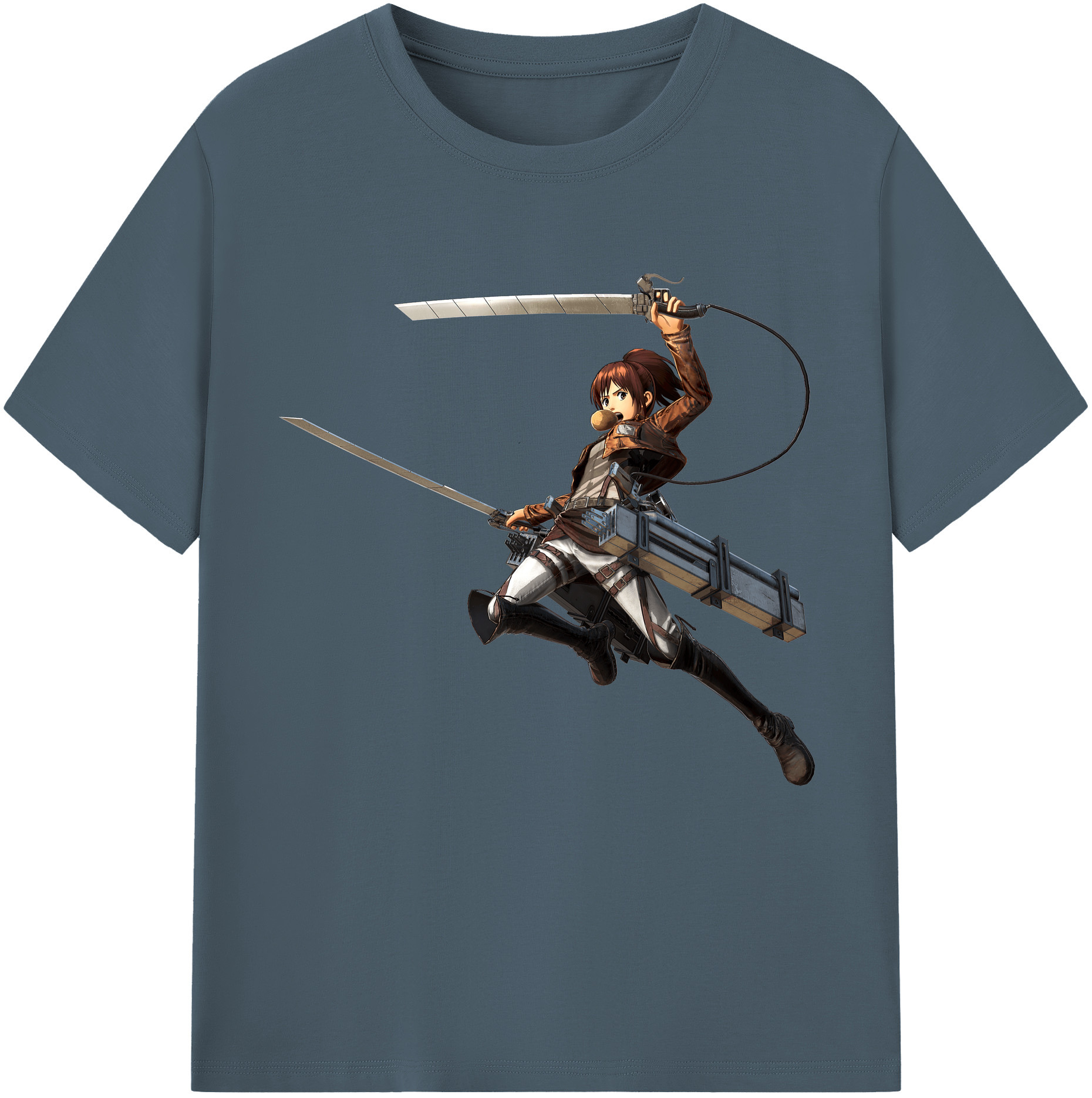 （画像用） 進撃の巨人 サシャ·ブラウス Attack on Titan Sasha Blaus 綿100％半袖Tシャツ（フロントプリント）